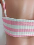 Women's Clothing Sexy Fashion Ribbed Stripe Two-Piece Shorts Set For Women