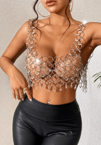 Summer Cutout Shiny Crystal Vest Summer Cutout Shiny Crystal Vest