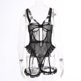Passion Lace One-Piece Bodysuit Sexy Lingerie Sexy Lace Sexy Set Garter Belt