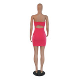 Fashion Sexy Strapless Sleeveless Bodycon Dress For Women