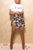 Women Summer Camouflage Patch Skirt