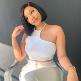 Women Sexy Cut Out Crop Tank Top