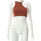 Women Sexy Cut Out Crop Tank Top