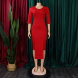 Ladies Fashion Chic Tonol Office Bodycon African Dress