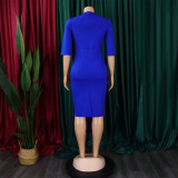 Ladies Fashion Chic Tonol Office Bodycon African Dress