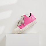 white shoes women's thick laces Style trendy shoes thick bottom candy color women's shoes couple skate shoes