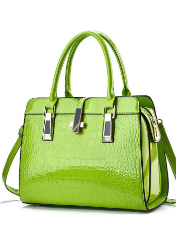 Autumn and Winter Fashion Bright Leather Handbag Large Capacity Crocodile Pattern Shoulder Messenger Bag