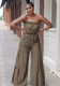 Wrapped chest linen Jumpsuit