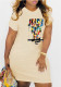 Ladies Print Tight Fitting Dress