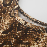 U-Neck Print Jumpsuit Women's Fashion Nightclub Wear