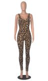 U-Neck Print Jumpsuit Women's Fashion Nightclub Wear