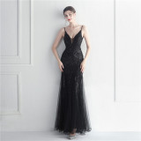 Plus Size Women Sequined Formal Party Maxi Evening Dress