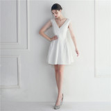 Women Elegant Beaded Mini Evening Dress