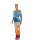 Women's Mesh Print Dress
