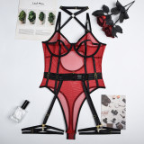 High Stretch Mesh Tight Fitting See-Through Sexy Lingerie