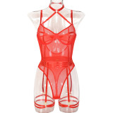 High Stretch Mesh Tight Fitting See-Through Sexy Lingerie
