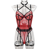 High Stretch Mesh Tight Fitting See-Through Sexy Lingerie