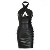 Women Halter Neck Sexy Sleeveless Bodycon Dress