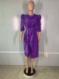 Women's Elegant Short Sleeve Ladies Dress