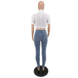Women's Summer Lace-Up Sexy Denim Pants