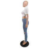 Women's Summer Lace-Up Sexy Denim Pants