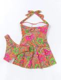 Printed Floral Maxi Dress Two Pieces Swimsuit