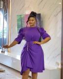 Women's Elegant Short Sleeve Ladies Dress