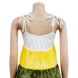 Fashion Ladies Gradient Print Multicolor Sleeveless Sleeveless Dress