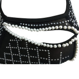 Women Solid mesh Beaded Dress
