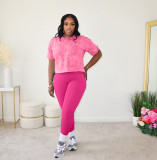 Fashion Ladies Print Casual Suit Sport Two-Piece Set