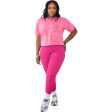 Fashion Ladies Print Casual Suit Sport Two-Piece Set