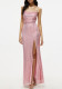 Spring Summer Sleeveless Slip Gown Slim Bodycon Sequin Maxi Dress