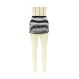 Women's Stripe Versatile Sexy Casual Fashion Miniskirt