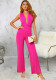 Sexy Fashion Solid Color Ladies Jumpsuit