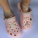 Cactus accessories high-heeled hole shoes women's summer slope heel thick bottom hole shoes women's shoes