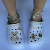 Cactus accessories high-heeled hole shoes women's summer slope heel thick bottom hole shoes women's shoes