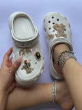 Cactus accessories high-heeled hole shoes women's summer slope heel thick bottom hole shoes women's shoes