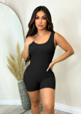 Women's Cotton Ribbed Rompers Summer