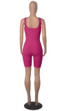 Women's Cotton Ribbed Rompers Summer