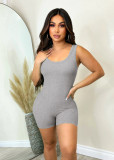 Women's Cotton Ribbed Rompers Summer