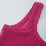 Women's Cotton Ribbed Rompers Summer