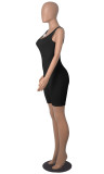 Women's Cotton Ribbed Rompers Summer
