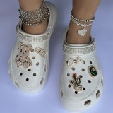 Cactus accessories high-heeled hole shoes women's summer slope heel thick bottom hole shoes women's shoes