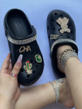 Cactus accessories high-heeled hole shoes women's summer slope heel thick bottom hole shoes women's shoes