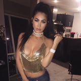 Women Sexy Sequin Backless Halter Neck Top