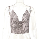 Women Sexy Sequin Backless Halter Neck Top