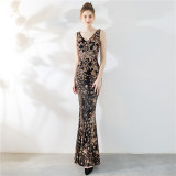 Elegant Long Sequins Plus Size Beauty Formal Party Evening Dress