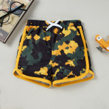 Summer Yellow Children's Clothes Children's Clothing Short-Sleeved T-Shirt Shorts Two Piece Set