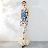 Elegant Long Sequins Plus Size Beauty Formal Party Evening Dress