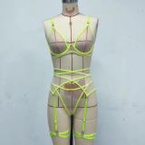 Sexy Women's See-Through Solid Color Sexy Bra Lingerie Set